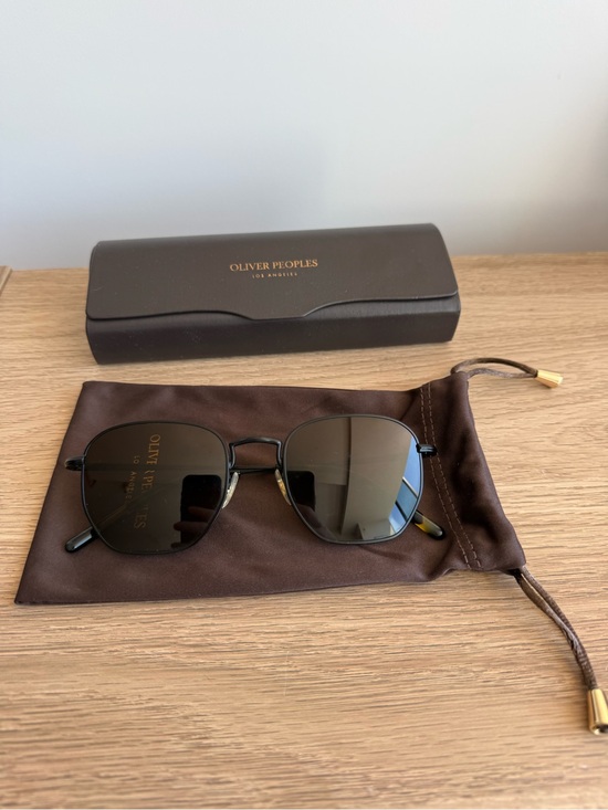Oliver Peoples Black Frame Brown Lens Sunglasses main image 6